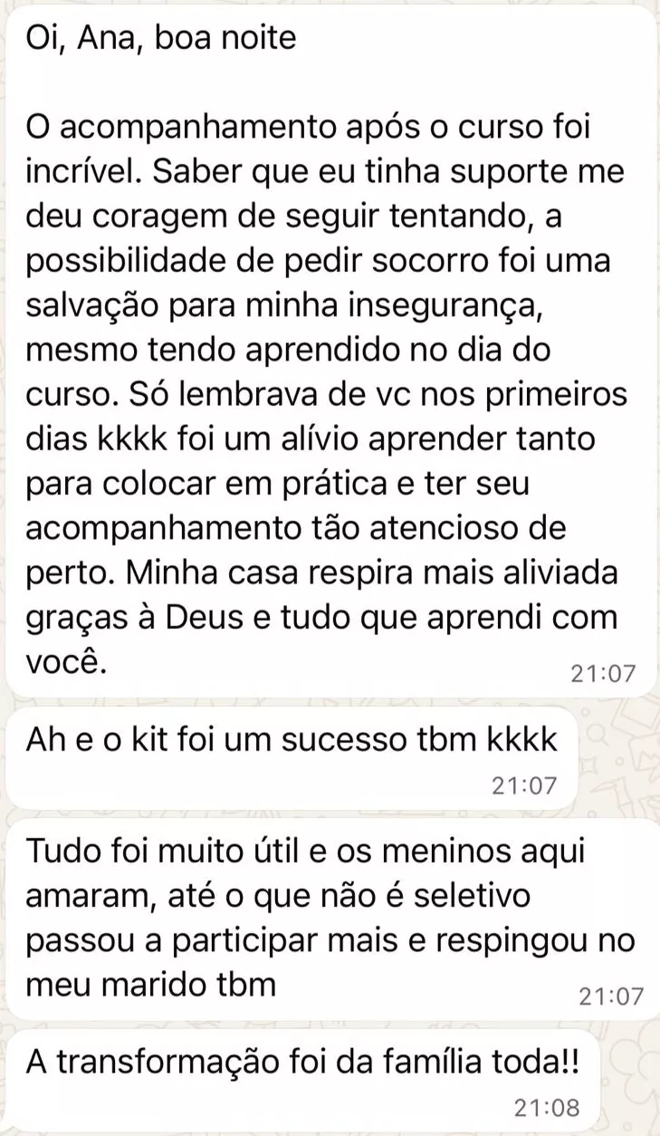 Depoimento real de mãe 4